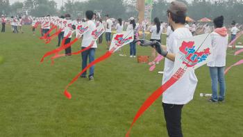 湖南卫视直播潍坊工美挑战放飞5000米圆梦中华龙筝